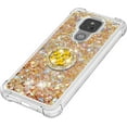 thumbnail image 6 of case for Motorola Moto G Play 2021 Case,Creativity Clear Quicksand Glitter Flowing Liquid Floating Soft TPU Case w/Stand Bling Diamond Sparkle Phone Cover for Motorola Moto G Play 2021  Gold, 6 of 14