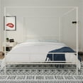 thumbnail image 4 of Novogratz Marion Metal Canopy Platform Bed Frame, King, Off White, 4 of 19