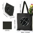 thumbnail image 3 of COMIO Canvas Tote Bag for Women Ibee 2 Pcs Canvas Tote Bags Cute Aesthetic Tote Bags with Zipper Plain Volleyball Seams Volleyball Player Black, 3 of 8