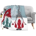 thumbnail image 4 of Yibo Cute Lemurs Soft Lightweight Flannel Fleece Blanket for Couch Bed Sofa Travelling Camping for Kids Adults, 4 of 5
