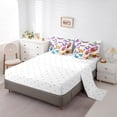 thumbnail image 4 of Butterfly Comforter Set 7 Piece Bed in a Bag Twin,Watercolor Tie Dye Bedding Sets Rustic Aesthetic Animal Sheet Set with Comforter, 4 of 5