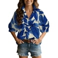 thumbnail image 2 of Endives Womens Blouse Short Sleeve Shirt Womens Tops V Neck Casual Shirts Beach Wear Vacation Shirts Spring Summer Outfit, 2 of 6