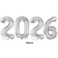 thumbnail image 2 of Globos Aikitub 2026 Plata de Papel Metalizado 40 cm Decoración para Fiesta, 2 of 7