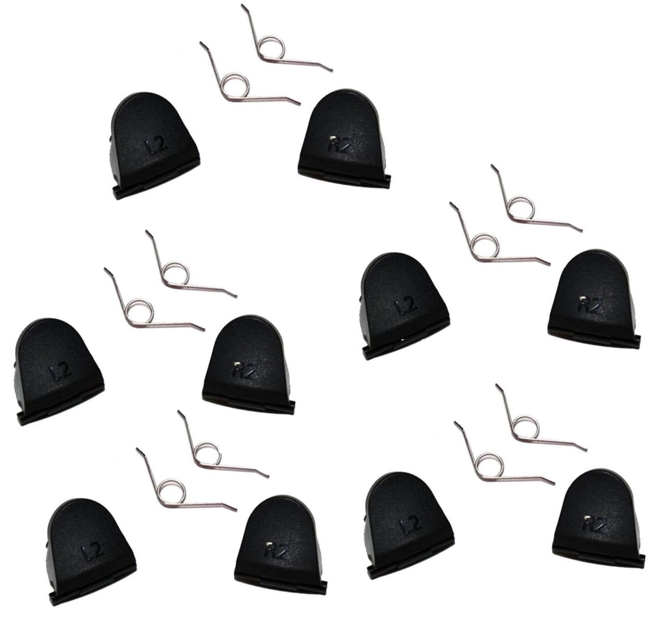 Games&Tech 5 Pairs L2 R2 Trigger Buttons + Springs Replacement for