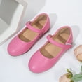 thumbnail image 2 of Wdgfv Girls Dress Shoes Mary Jane Ballerinas Flat Wedding Party School Baby Evening Shoes for Weddings Birthday Hot Pink 6-12Months, 2 of 7