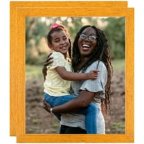 ArtToFrames 11" x 14" Yellow Picture Frame, 11x14 inch Yellow Wood Poster Frame (WOM-4432), 2 Pack