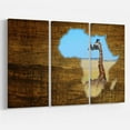 thumbnail image 1 of Design Art Africa Wildlife Map Design Canvas Print, 1 of 3