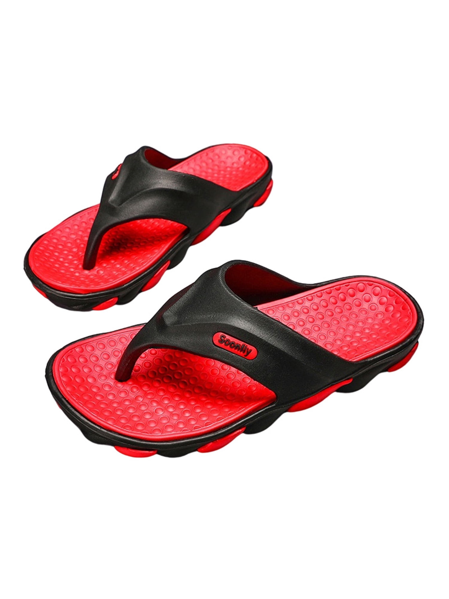 Audeban Mens Cool Flats Slippers Summer Comfort Flip Flops Men's Pool Soft Casual Open Toe Slides Thong Sandals Flat Sandal, Size: 8.5, Blue