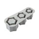 thumbnail image 4 of Bandeja de hielo reutilizable con tapa | Moldes de hielo de 3 cilindros huecos para cubitos grandes de fusión lenta | Silicona flexible de grado alimenticio | Ideal para whisky, cócteles, tazas de, 4 of 5