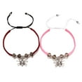 thumbnail image 2 of Jiaroswwei 1 Pair Spider Pendant Heart Magnetic Suction Couple Bracelet Halloween Elastic Colorful Beads Bracelets Jewelry Gift, 2 of 8
