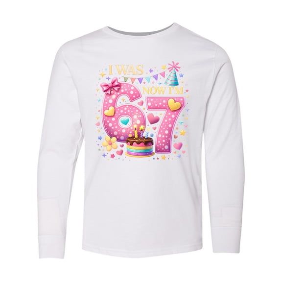 Inktastic I Was 6 Now I'm 7 Birthday Long Sleeve Youth T-Shirt