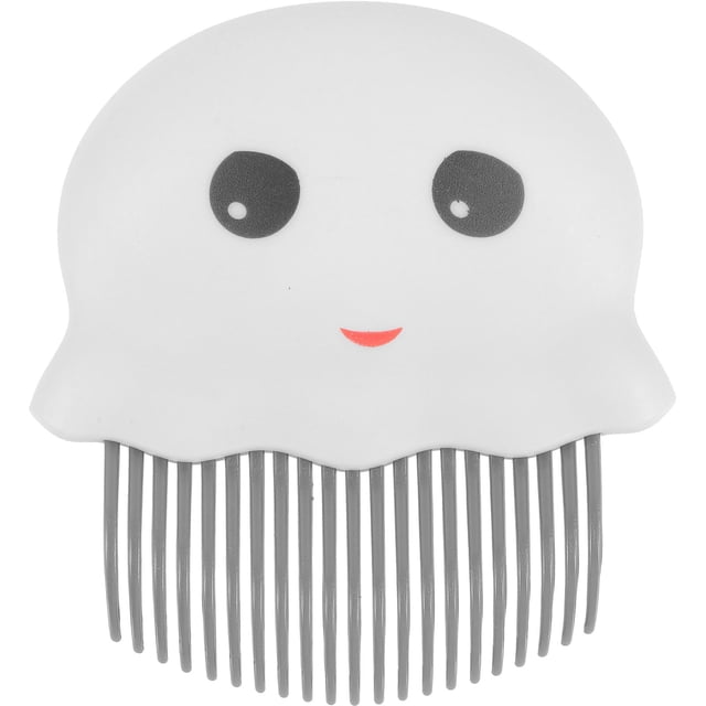 HINTRMENT Light Grey Portable Pet Grooming Comb with Soft Massage Bristles for Dogs and Cats Salon Use