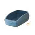 thumbnail image 3 of Caja de arena para gatos jinwen orinal para mascotas grande con lado alto Azul, 3 of 8