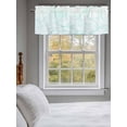 thumbnail image 3 of Teal Wave Lines Valances for Windows Abstract Curves Modern Style Rod Pocket Curtains Valance Short Window Treatment Drapes for Living Room, Bedroom Bathroom 42"&nbsp;W x 18" L, 3 of 5