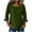 Green, variant on Womens Square Neck Tops Linen Blend Soft 3/4 Length Flared Sleeve Blouses for Summer Dressy Casual Vacation (M, Purple)