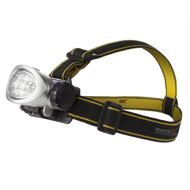 Regatta Great Outdoors - Linterna frontal de cabeza de 10 LED (Negro/ Gris foca)
