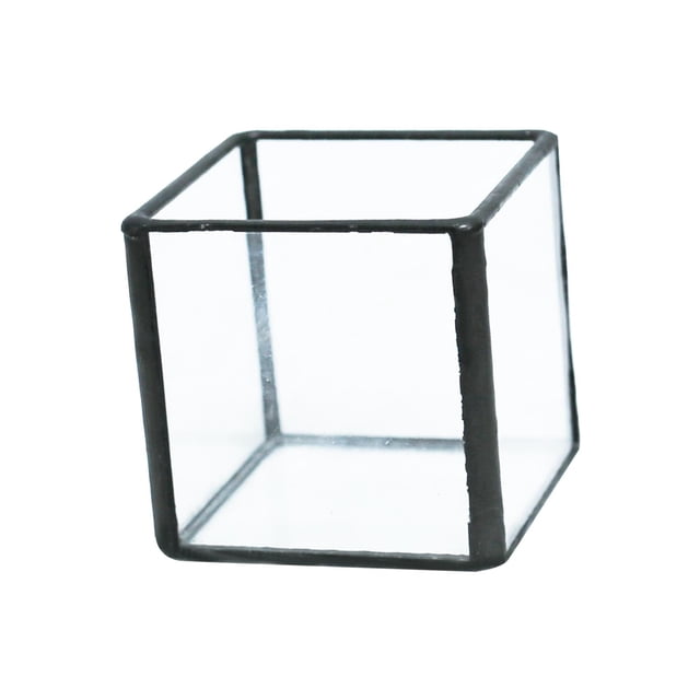 Caja decorativa de cristal Yuyangstore vitrina transparente estilo vintage