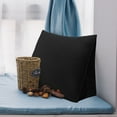 thumbnail image 4 of WOWMAX Reading Pillow Bed Wedge Large Adult Backrest Lounge Cushion with Pocket Firm Back Support for Sitting Up in Bed Couch Without arms for GERD Heartburn Velvet for Christmas/Holidays Black, 4 of 7