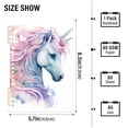 thumbnail image 3 of Unicorn Head Ring Binder Notebook Journey Note Diary College Ruled Spiral Notebook Study Loose Leaf Paper A5 60 Pages, 3 of 8