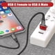 thumbnail image 3 of USB to USB C Adapter 3-Pack, Type C Female to A Male Charging Cable Converter Red, 3 of 5