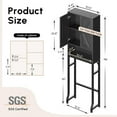 thumbnail image 4 of Fil-fresh Over The Toilet Storage Cabinet, Bathroom Organizers and Storage with Barn Doors, Thicken Metal Stand & MDF Wood Above Toilet Storage Cabinet, Freestanding Space Saver, Black, 4 of 10