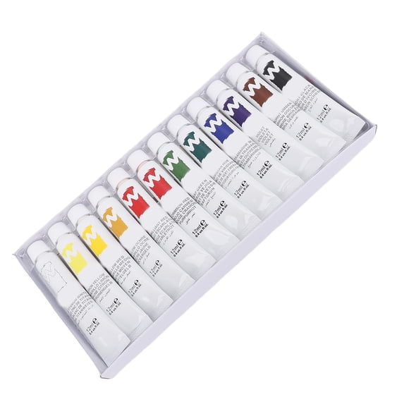 12ml Professional Watercolor Paint Set, Professional Multiple Color Paint Tubes Rich Pigments Colors Great for Kids Adults Painting on Canvas Wood Clay Fabric Ceramic