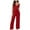 Red, variant on tarylea Pajamas for Women Set Spaghetti Strap Lace Blocked V Neck Tank Top Elastic Waist Wide Leg Pants Solid Color Comfy Loose Homewear Lounge Set