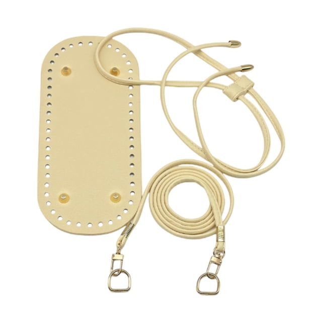Bolsa Bottom, Bolsa de bricolaje Juego de tejido con correa para el hombro y cordones de dibujo, accesorios de bricolaje para bolsos para bolsos