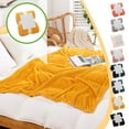 thumbnail image 4 of SLYNSHome Fleece Throw Blanket for Couch Bed Cozy Soft Lightweight Fuzzy Flannel Blanket Suitable for All Seasons Decorative - 39x59 inch - Yellow, 4 of 4
