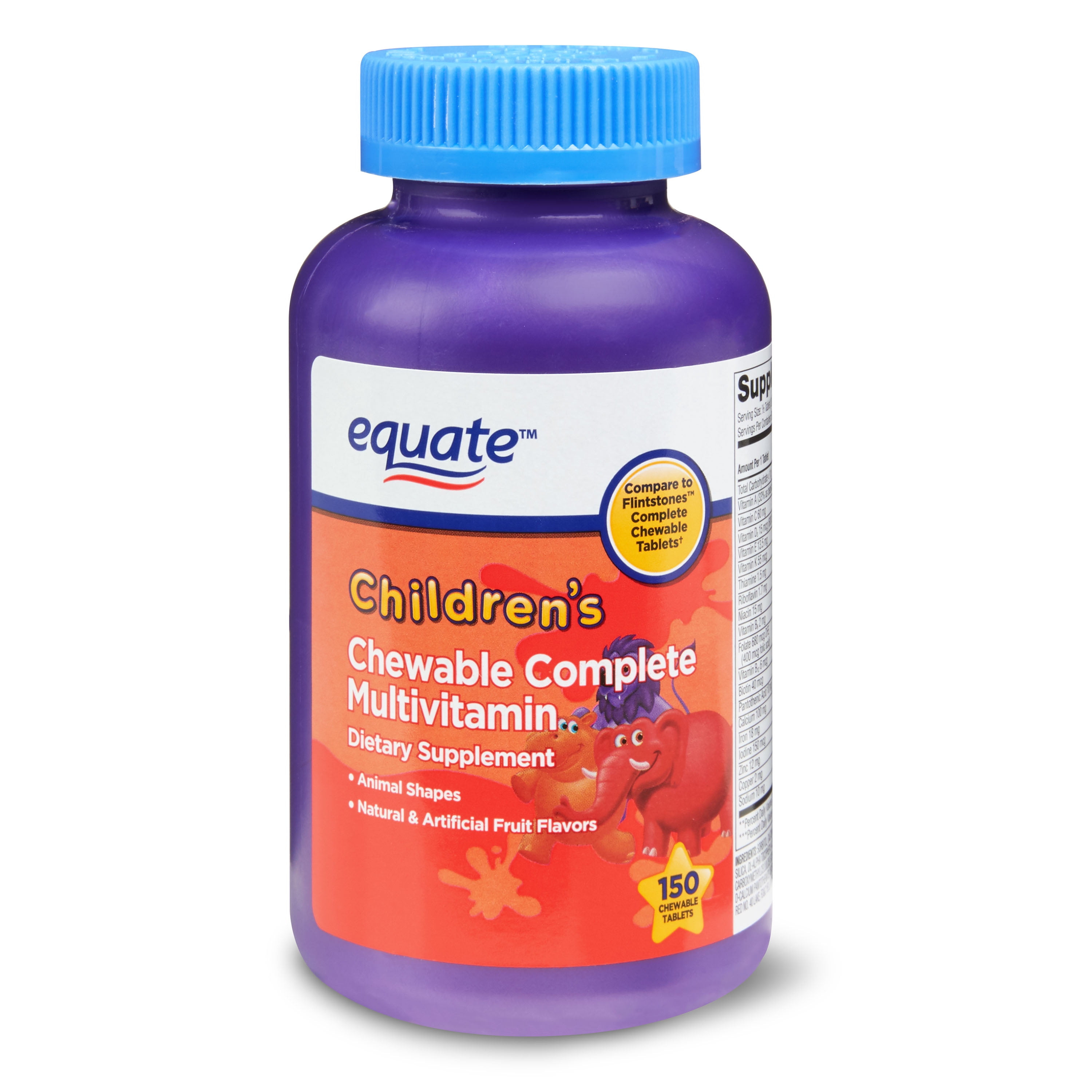 Equate Children's Chewable Complete Multivitamin Tablets, 150 Count