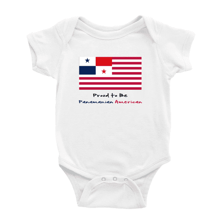 

Proud to Be Panamanian American Flag Cute Baby Bodysuit Romper (White 0-3 Months)
