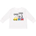 thumbnail image 3 of Inktastic Choo Choo I'm 2 Train Boys Long Sleeve Toddler T-Shirt, 3 of 5