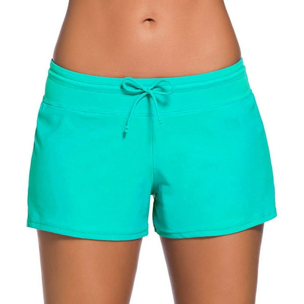 Neewe Period Swimwear Menstrual Leakproof Swim Shorts Quick Dry 3" High Waist Bathing Suit Bottoms for Teen Girls Women