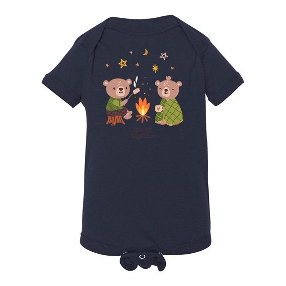 Camping Bears Near The Campfire Bodysuit Infant -Image by Shutterstock, 24 Months