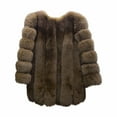 thumbnail image 3 of Winter Warm Coats for Women, Ladies Plus Size Loose Plush Jacket Coat, Christmas Gifts for Women Coffee L, 3 of 4