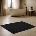 thumbnail image 3 of RIVERSIDE 2 Pack Black Bath Mats 21x34 Soft and Absorbent Cotton Bathroom Rugs Set, 3 of 8
