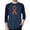 Heather Blue / Navy, variant on LA Pop Art Men's Raglan Word Art T-Shirt - Ms Ribbon