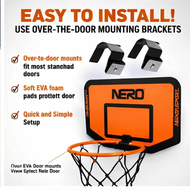Nero Ninja Mini Silent Basketball & Hoop Set - Walmart.com