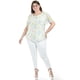 thumbnail image 5 of Blusa estampada con moño Roman Fashion /Tallas Extras, 5115 (Amarillo) amarillo 40, 5 of 6