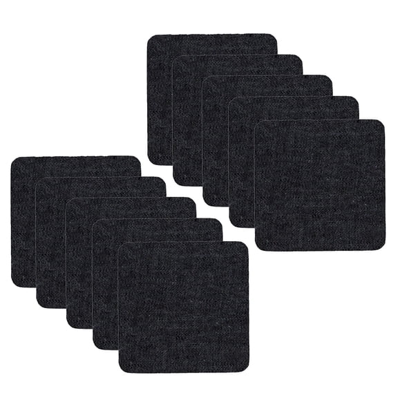 PPKVUFD Iron-on Repair Patch 10 Pcs Pack, Denim Patches for Jeans Kit 3" by 3", Cotton Denim Iron-on Repair Patch, Jeans and Clothing Repair and Decoration Kit