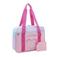 thumbnail image 1 of Jumpingount Bolso de hombro de moda para mujer con bolso de hombro uniforme de poliéster transpirable de gran capacidad Bolsas de mensajero y de hombro Rojo, 1 of 6