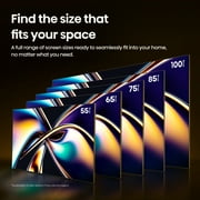 Hisense 100U8QG 100 Class U8 4K UHD LCD QLED TV with Remote, 1 Pack