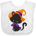 thumbnail image 3 of Inktastic Halloween Cat, Cute Cat, Black Cat, Witch Hat Boys or Girls Baby Bib, 3 of 4