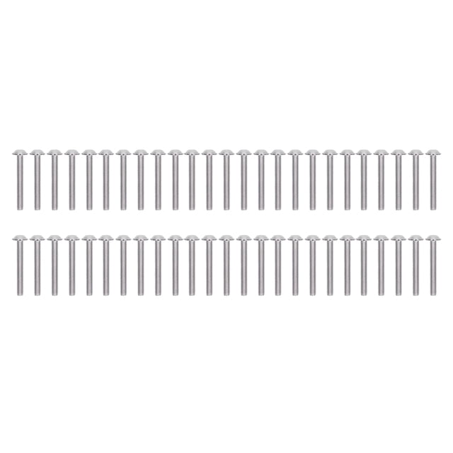Kit de 50 tornillos de cabeza avellanada con brida de acero inoxidable A2-70, M6 x 45 mm
