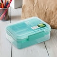thumbnail image 4 of Hyknon Bento Box Portable Double Layer Lunch Box Divided Into Compartments Bento Box Picnic Salad Box Portable Office Lunch Box Student Lunch Box Bento Lunch Box with Compartment, 4 of 4