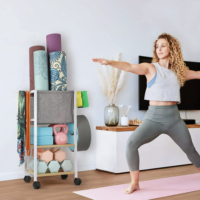 Yoga Mat Storage Rack Home Gym Equipment Workout Equipment Storage