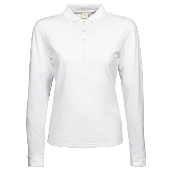 Tee Jays Polo de Luxe Extensible à Manches Longues pour Femmes