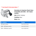 thumbnail image 2 of Secondary Air Injection Check Valve - Compatible with 2006 - 2011 Buick Lucerne 2007 2008 2009 2010, 2 of 2