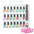 thumbnail image 1 of Jiasheng Estuche organizador de esmalte de uñas para 48 botellas Soporte de almacenamiento de esmalte de uñas de gel Divisor de espacio ajustable de doble cara para uñas acrílicas Juego de puntas en p, 1 of 7