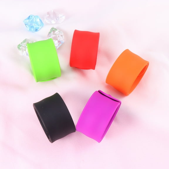 WRITWAA 10-Pack Silicone Slap Bracelets Assorted Colors Flexible Wristbands for Kids and Adults Party Favors